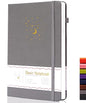 CAGIE Lined Journal Notebook for Work, Hardcover Notebook Journal with Pen Loop, A5 Notebook Journal Cover, Medium 5.7" x 8.3", (Gray Ruled), Gifts - color: 00 Pale Gray