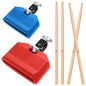 Boao 6 Pieces Drum Jam Block Musical Percussion Block with Maple Sticks 5a Adjustable Mount Bracket Plastic Percussion Instruments for Latin Drum