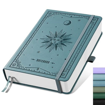 EMSHOI 2 Packs A5 Blank Notebook Journal - 320 Pages, 100gsm Thick Paper, Hardcover Leather, Art Sketchbook for Drawing, Unlined