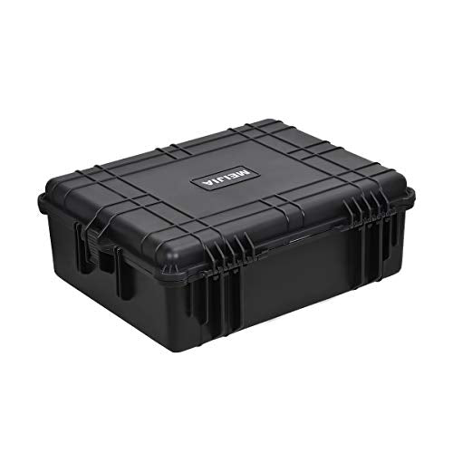 MEIJIA Portable Waterproof Protective Hard Case, Camera Case with Customizable Fit Foam Inserted,Fit Use of Drones,Camera,Equipments, Elegant Black (24.25"X19.43"X8.68")