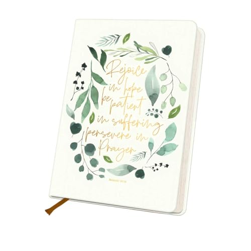 Inspirational Lined Journal Notebook for Women Men, 200 Pages A5 Hardcover Leather Journals for Writing Note Taking, Bible Verse College Ruled Notebook Diary Notepad, Watercolor Leaves - color: Multi 1294