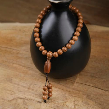 FAZOVIN 108 Beads 10 mm Mala Beads Bracelet for Men, Wutai Mountain Natural Wood Meditation Prayer Necklace