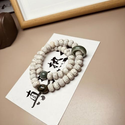 Natural Star Moon Bodhi Bracelet for Women Men Double-loop Winding Star Moon Bead Bracelet Meditatioon Healing Anxiety Relief Energy Buddha Bead Bracelets Birthday Gift - color: Bodhi 24
