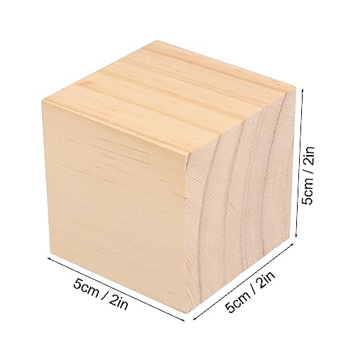 60 Packs Wooden Blocks for Crafts, 2 Inch Pine Wood Cubes, Wooden Cubes for Paint, Stamp, Decorate, DIY Projects and Personalized Gifts,by GNIEMCKIN. - size: 60 Packs 2 Inch