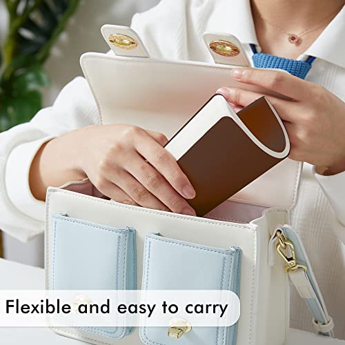 feela 8 Pack Soft Cover Journal Bulk, Notebooks College Ruled for Work, Lined Travel Journal for Women Men, Note Taking Notebook School Supplies Business Writing, 8.2” x 5.5”, A5, Brown - color: 8 Brown