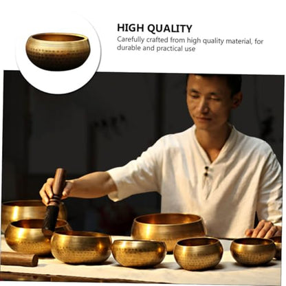 Beaupretty Tibetan Singing Bowl Set Meditation Sound Bowl with Striker and Cushion for Healing Yoga Mindfulness Relaxation Spiritual Gifts for Meditation Lovers