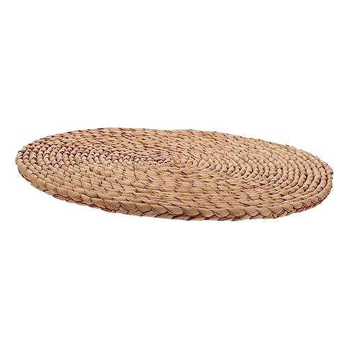 Unomor Woven Doormat Thick Meditation Cushion for Indoor Floor Seating Natural Grass Material and Stylish for Yoga Relaxation