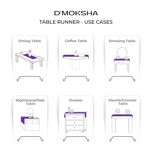 Luxe Shine™ by D'Moksha Black Table Runner 36 Inches, Elegant Silk Table Runner, Machine Washable, 14 x 36 Inch for Dresser, Coffee Table- Summer, Father's Day - color: Black, size: 14 X 36 Inch