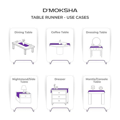 Luxe Shine™ by D'Moksha Black Table Runner 36 Inches, Elegant Silk Table Runner, Machine Washable, 14 x 36 Inch for Dresser, Coffee Table- Summer, Father's Day - color: Black, size: 14 X 36 Inch