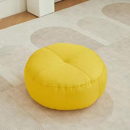 Round Floor Pillow Meditation Cushion for Sofa Bed, Adults Kids Office, Yellow