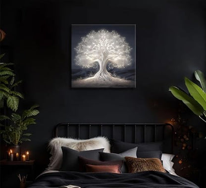 Tree of Life Canvas Wall Art Abstract Myth Tree of Life Painting Picture Wall Decor spiritual office Poster Print Artwork for the Living room office meditation room bedroom hotel Home Decoration - size: 12"L x 12"W