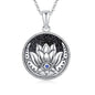 Evil Eye Necklace for Women 925 Sterling Silver, Protection Necklace with Blue Evil Eye Charm, Evil Eye/Lotus Pendant Jewelry, Birthday Christmas Gifts for Her - style: Lotus Evil Eyes 07