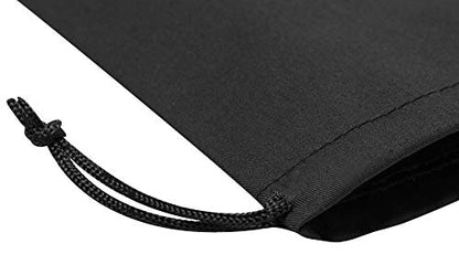 Black Cotton Drawstring Bags, Reusable Quality with Double String, For Pantry Gifts Kitchen - Pack of 6 (Black Cotton Blend, 6 x 8 Inch) - color: Black Cotton Blend, size: 6 x 8 Inch