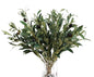 5PCS Artificial Olive Branches for Vases 18.9 Inch Faux Olive Tree Stems with Fruits,Fake Plants Greenery Leaves for Home Decor Weddings Party Floral Arrangement