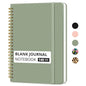 Taja Blank Spiral Journal Notebook for Women & Men, 140 Pages, Sketch Book, Plain Notebook for Drawing & Sketching, Journals for Creative Writing, A5(5.7" x 7.9") – Green - color: A.Green, style: d-Blank