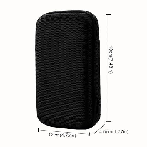 U-KIME Electronics Organizer Bag Multi-functional EVA Storage Case for Headphones, Cables, Hard Drives, Tools, Flash Drive, Power Bank, Travel Accessories(Black)