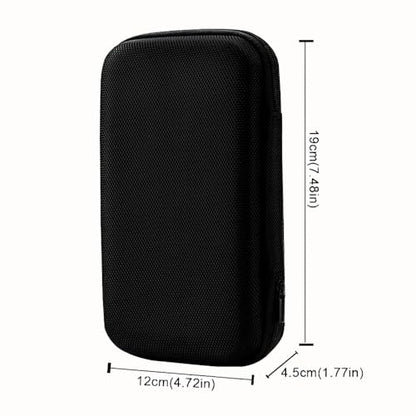 U-KIME Electronics Organizer Bag Multi-functional EVA Storage Case for Headphones, Cables, Hard Drives, Tools, Flash Drive, Power Bank, Travel Accessories(Black)