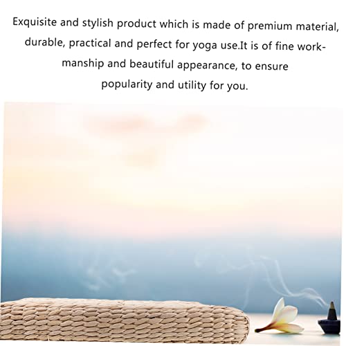 Thick Handmade Woven Meditation Cushion for Yoga and Indoor Use Square Straw Mat Diameter Thickness Elegant Floor Pad for Comfort and Relaxation