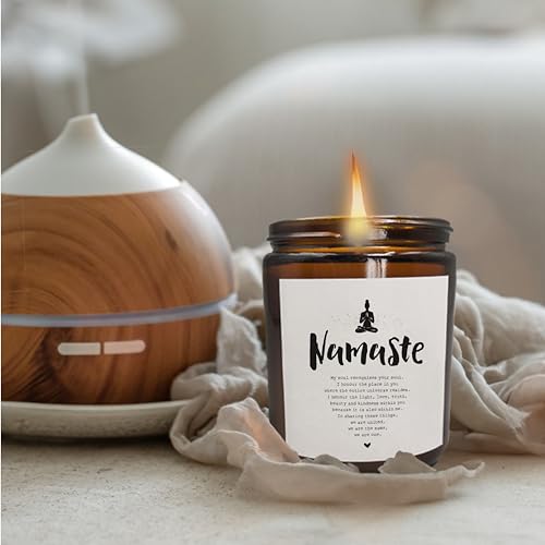 Mancheng-zi Namaste Candle - Yoga & Meditation Gift for Women, Spiritual Room Decor