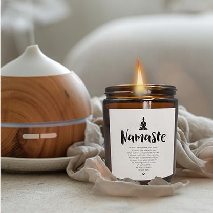 Mancheng-zi Namaste Candle - Yoga & Meditation Gift for Women, Spiritual Room Decor