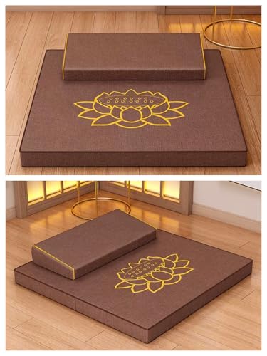 Meditation Mats, Meditation Meditation Mats, Futons, Household Folding, Thickened Fabrics, Coconut Palm, Kneeling Mats(Size:60x60cm(24x24inch),Color:Blue) - color: Blue, size: 60x60cm(24x24inch)