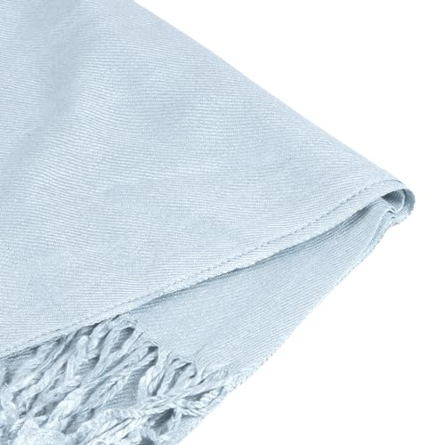 TZ Promise Women Pashmina Shawls and Wraps for Evening Dresses,Soft Large Long Scarf for Wedding,Bride Bridesmaid Gifts - color: Baby Blue