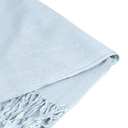 TZ Promise Women Pashmina Shawls and Wraps for Evening Dresses,Soft Large Long Scarf for Wedding,Bride Bridesmaid Gifts - color: Baby Blue