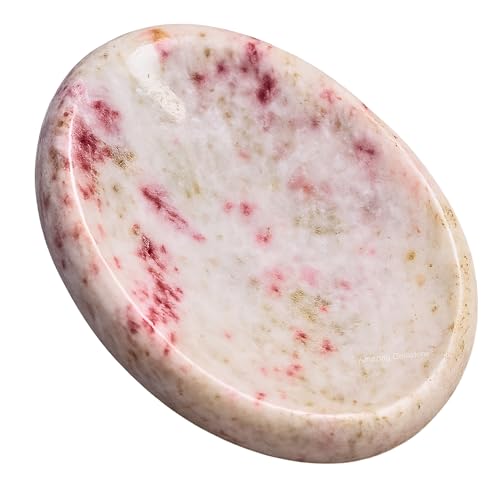Amazing Gemstone Cinnabarite Worry Stone Crystals and Healing Stones - Worry Stones for Stress Relief Gifts - Piedra Crystal Fidget for Meditation - Unique Stocking Stuffers and Birthday Gifts - color: Cinnabarite