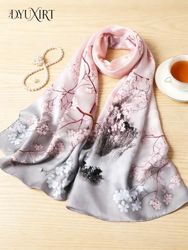 100% Mulberry Silk Oversized Women’s Sun-Shielding Shawl Formal Evening Neckwear Featherlight Airy - color: N26-purple Haze Shawl（69" X 21"inch）