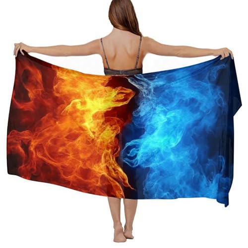Fashion Travel Swimwear Bikini Wrap All Seasons Chiffon Scarf Beach Yarn Shawl - color: Color974