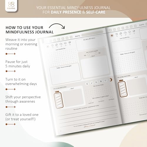 BIROYAL 5 Minute Gratitude Journal 2026 - Undated Daily Gratitude Journal for Women - 20 Weeks 5 Minute Guide Journals - Daily Journals with Prompts for Happiness, Mindfulness & Reflection - Self Care Gift - color: Green