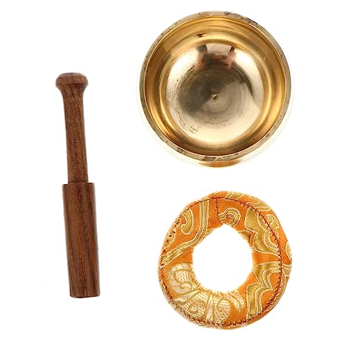 1set Manual Tapping Singing Bowl for Yoga and Meditation Nepalese Design and Pad Random for Relaxation and Sound Healing