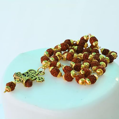 Rudraksha Mala shiv ji Mahakal Locket Rudraksha Mala Mahakal Locket Rudraksha Mala Shiva Rudraksha Mala Mahakal locket with chain - style: design 8