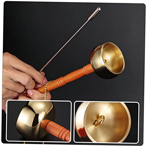 Portable Buddhist Yin Qing Copper Chime for Meditation and Relaxation Sound Percussion Instrument Handle for and Mindfulness Practices