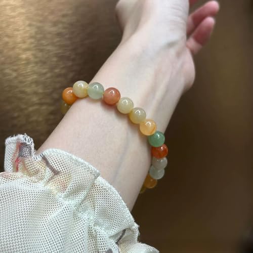 Beaded Bracelets for Women,Stretch Healing Crystal Bracelet Natural Stone Gemstone Jewelry Gifts - color: Style P-Multicolor B