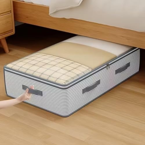 2 PCS Large Storage Bag, Heavy-Duty Non-Woven Fabric with Transparent Window, Multi-Layer Vertical Storage, Suitable for Closet and Under-Bed use.
