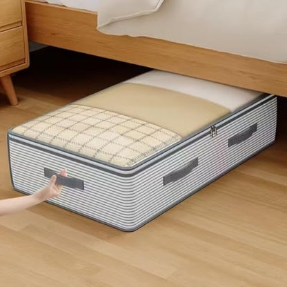 2 PCS Large Storage Bag, Heavy-Duty Non-Woven Fabric with Transparent Window, Multi-Layer Vertical Storage, Suitable for Closet and Under-Bed use.