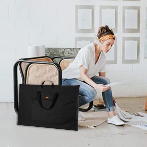 Nicpro Light Weight Art Portfolio Bag, 24 x 36 Inches Waterproof Art Portfolio Case with Shoulder & Handle Carry, for Artwork, Poster, Sketch Drawing, Canvas, Photography, Solar Panel Storage - size: 24 x 36 inches