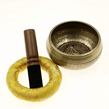 Copper Bowl 11cm Handmade Tibetan Singing Bowls Scripture Buddha Sound Bowl Yoga Meditation Buddha Sound Bowl Ornamentfor for Healing Prayer Bowl,C - color: C