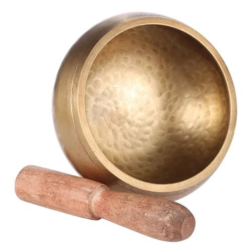 Singing Bowl Handmade Buddha Sound Bowl 2.8 Inch Tibetan Bell Metal with Striker Buddhism Relaxation