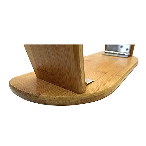 Folding Meditation Bench with Locking Magnetic Hinges - Meditation Seat - Bonus Portable Travel Carry Bag - Ergonomic Bamboo Yoga Stool