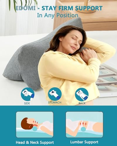 Adjustable Buckwheat Hull Cervical Pillow – Neck Lumbar Support Roll for Sleeping and Bed, Small Firm Pillow with Washable Cover 15.7"x5.9", Gray - color: Petal-grey