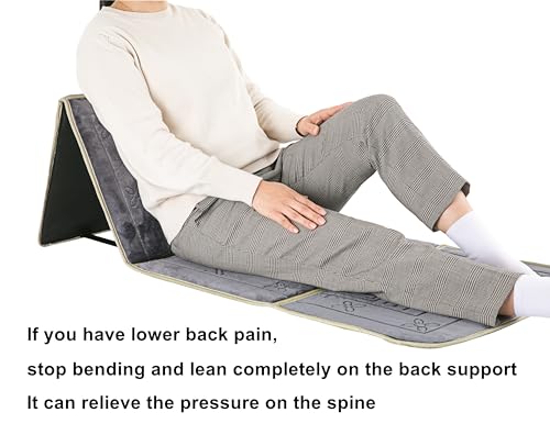 Prayer Rug with Back Support/Foldable Meditation Floor Chair & Carrying Pocket (Gray) - color: Grey