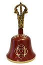 Poshnpretty Tibetan Bell Note A B C D E F G Chakra Meditation Harmony 5.5" Long (Red Root Chakra (Note F)) - color: Red "Root Chakra" (Note "F")