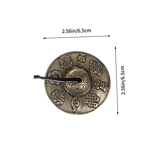 SECFOU Yoga Meditation Bell Pure Copper Handmade Cymbal Sturdy and Design Harmonic Tones for Relaxation