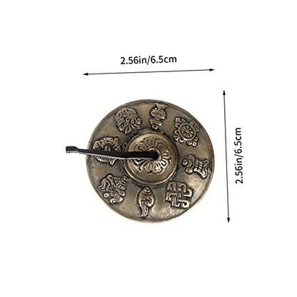 SECFOU Yoga Meditation Bell Pure Copper Handmade Cymbal Sturdy and Design Harmonic Tones for Relaxation