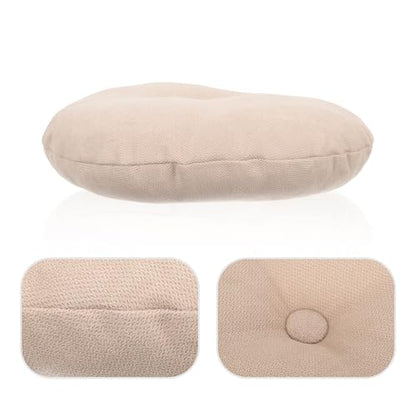 Meditation Floor Cushion Zafu Seat Cushion Small Linen Color Pouf for Adults Home Yoga Suitable for Living Room and Bedroom Use