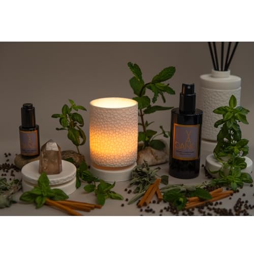 Van Dang Crystal Stone Meditation Set Smoky Quartz | Diffuser Oil Dropper Aromatherapy | Luxury Spiritual Home Decor Fragrance Gift Notes of Lavandin Nutmeg Tobacco Suede Vanilla (Smoky Quartz) - color: Smoky Quartz