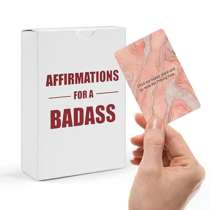 Badass Affirmations for Women – 54 Inspirational Affirmation Cards | Positive Self Care & Manifestation Deck, Funny Daily Motivation Cards, Empowerment Gifts for Women, Best Friend, and Coworker