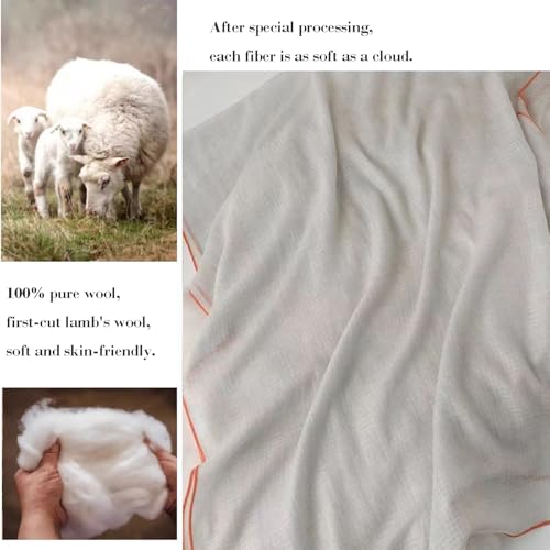 Luxury Cashmere Pashmina Style Shawl - Silk & Wool Blend Scarf, Lightweight Skin-Friendly Wrap - color: Honeycomb Fabric - Grey